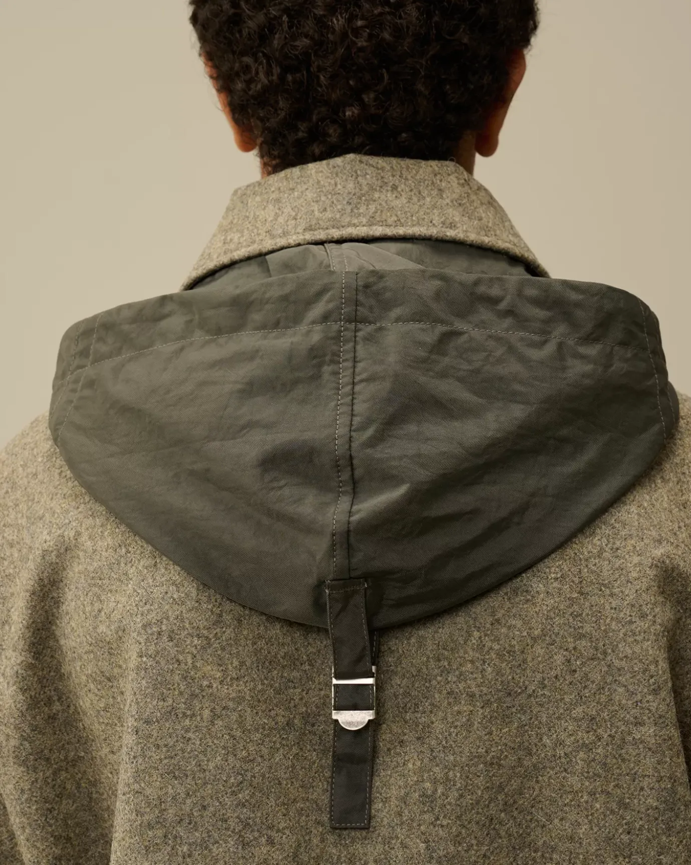 Jacket & Coats<C.P. Company Shetland Twill Hooded Car Coat Forest Melange – Grey