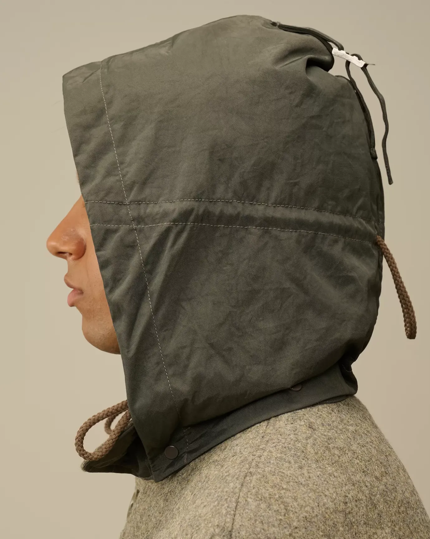 Jacket & Coats<C.P. Company Shetland Twill Hooded Car Coat Forest Melange – Grey