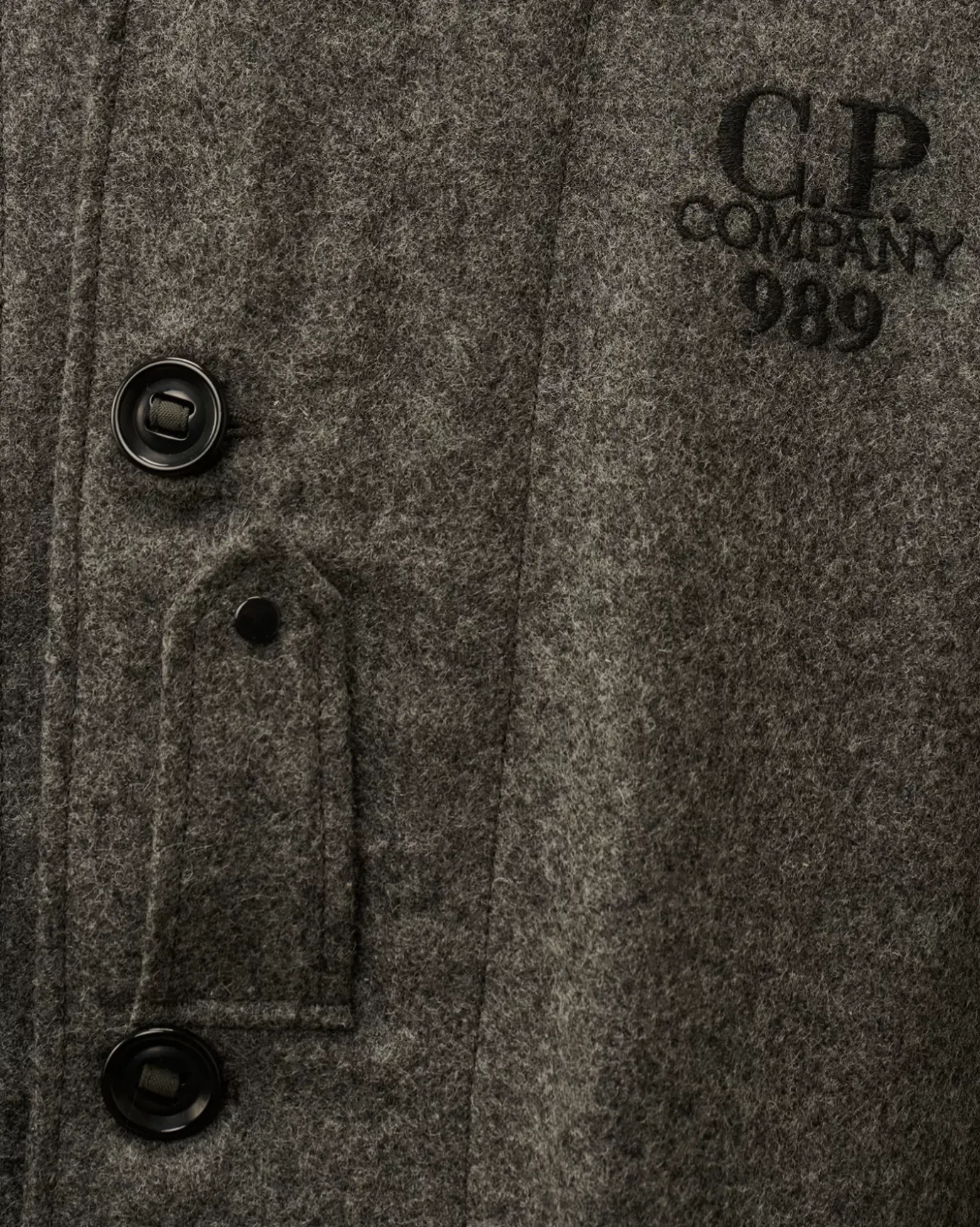 Jacket & Coats<C.P. Company Shetland Twill Hooded Car Coat Anthracite Melange – Grey