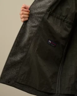 Jacket & Coats<C.P. Company Shetland Twill Hooded Car Coat Anthracite Melange – Grey