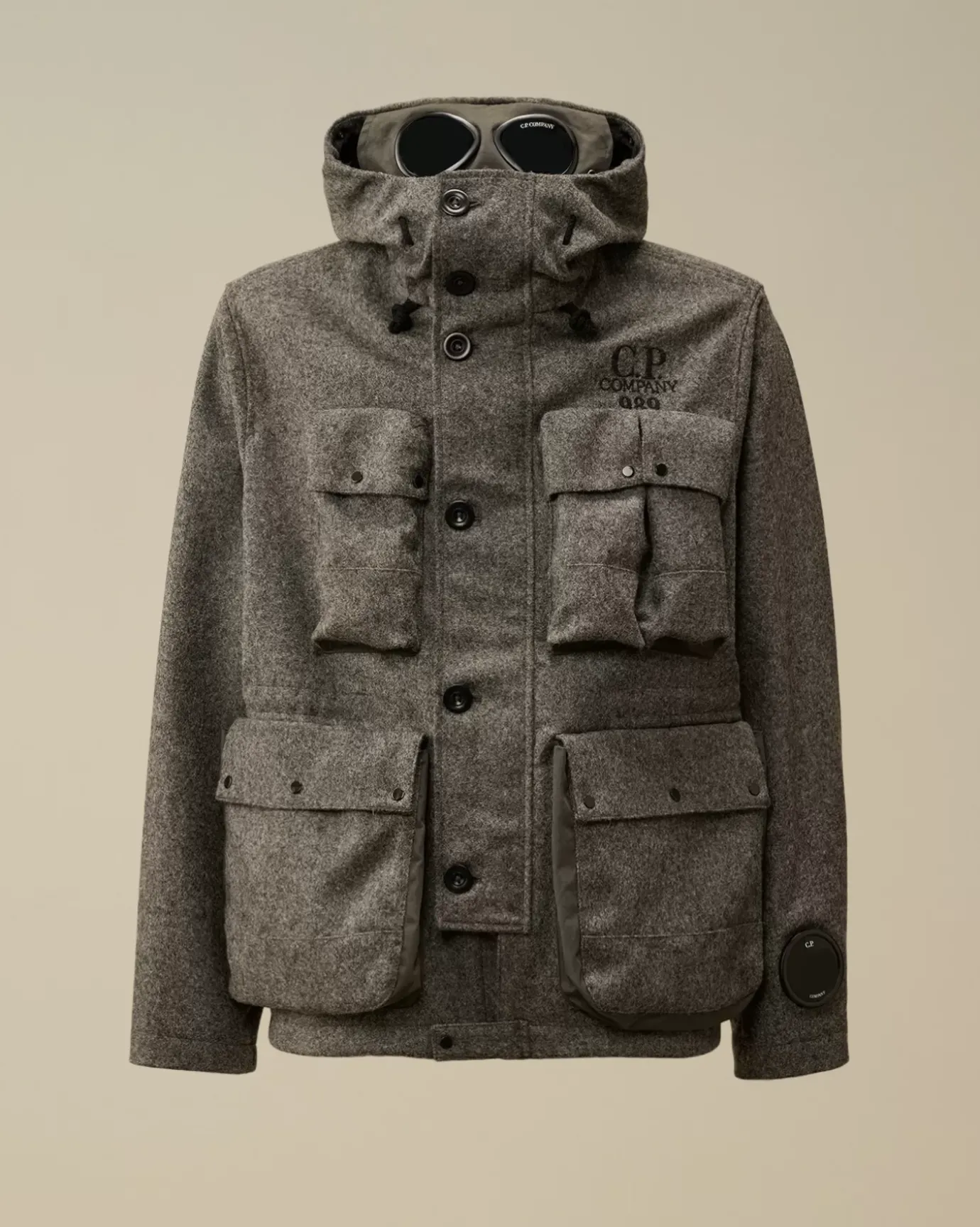 Jacket & Coats<C.P. Company Shetland Twill Mille Jacket Anthracite Melange – Grey
