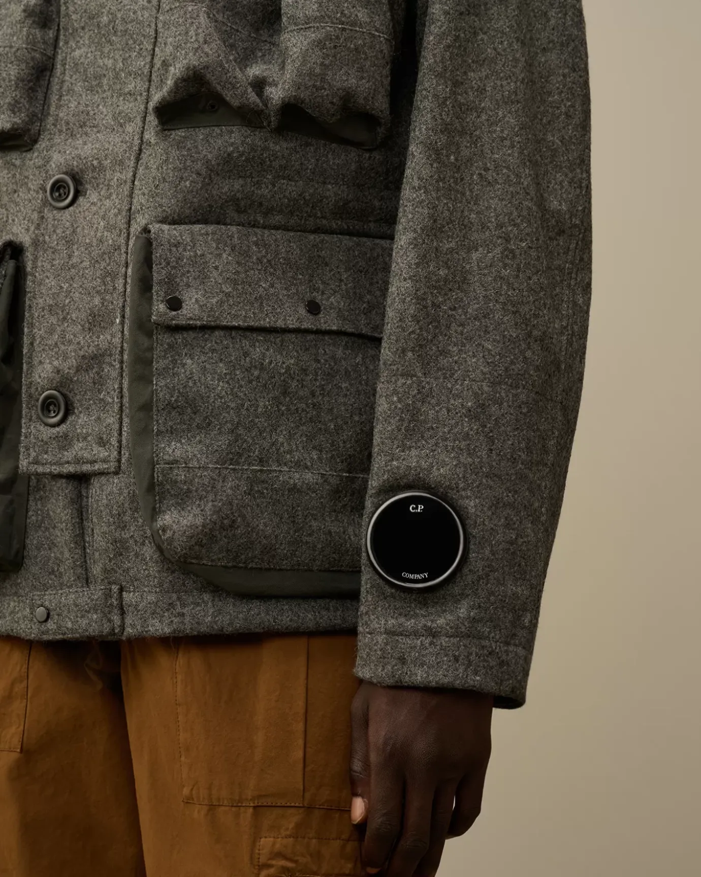 Jacket & Coats<C.P. Company Shetland Twill Mille Jacket Anthracite Melange – Grey
