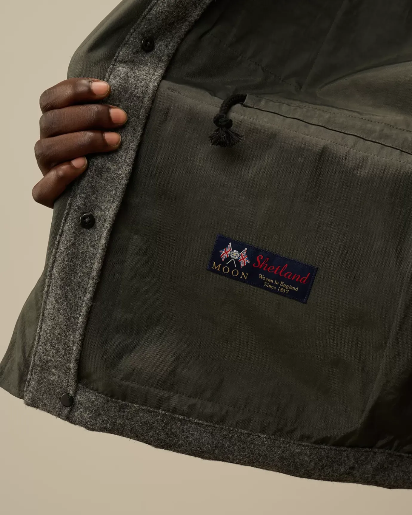 Jacket & Coats<C.P. Company Shetland Twill Mille Jacket Anthracite Melange – Grey