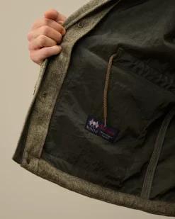 Jacket & Coats<C.P. Company Shetland Twill Mille Jacket Forest Melange – Grey