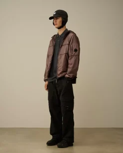 T-shirts & Polo<C.P. Company Stretch Piquet Logo Polo Black Sand