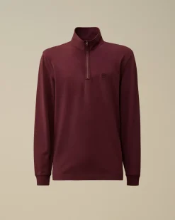 T-shirts & Polo<C.P. Company Stretch Piquet Longsleeve Zipped Polo Potent Purple