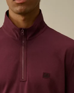 T-shirts & Polo<C.P. Company Stretch Piquet Longsleeve Zipped Polo Potent Purple