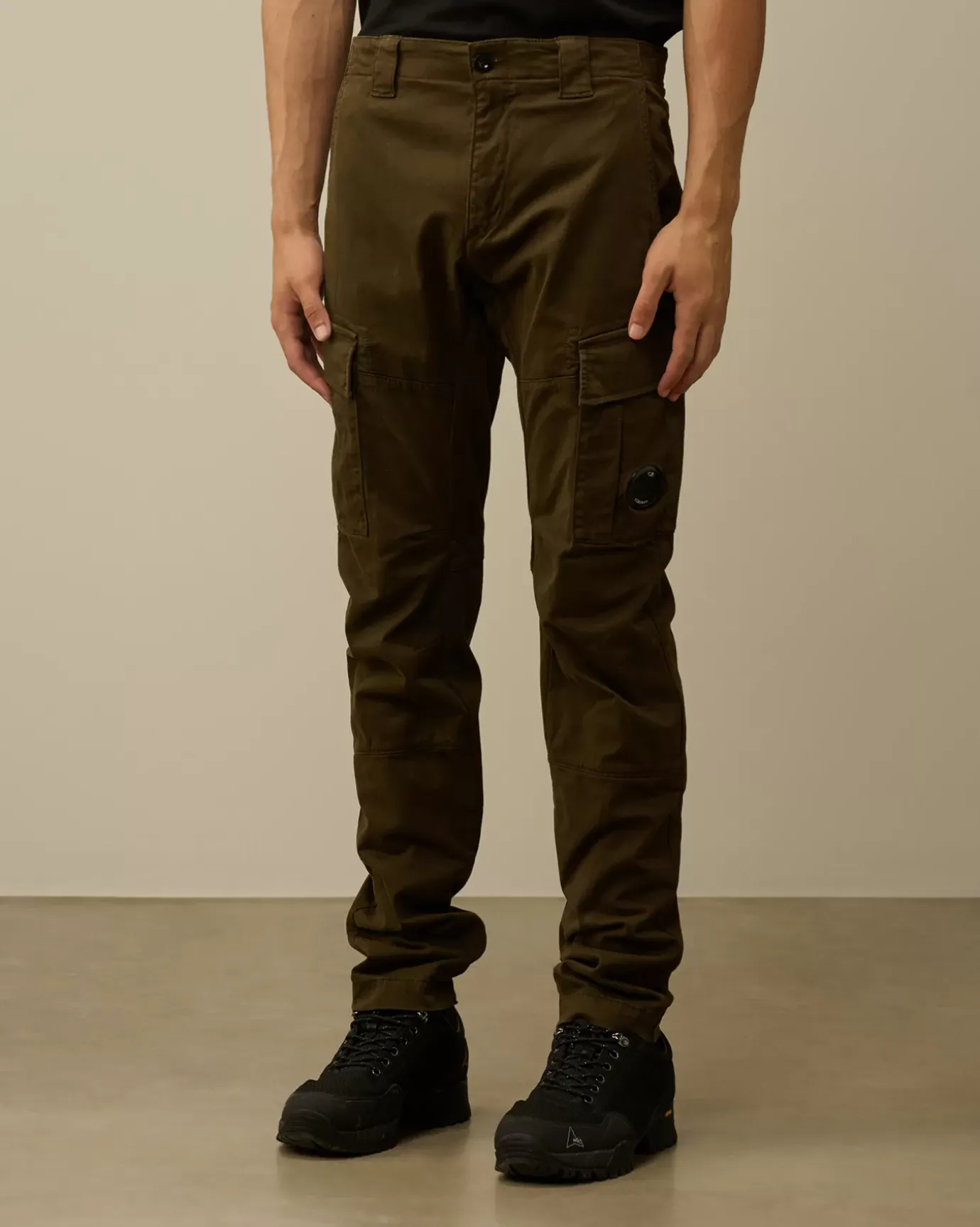 Trousers<C.P. Company Stretch Sateen Ergonomic Lens Double Cargo Pants Ivy Green