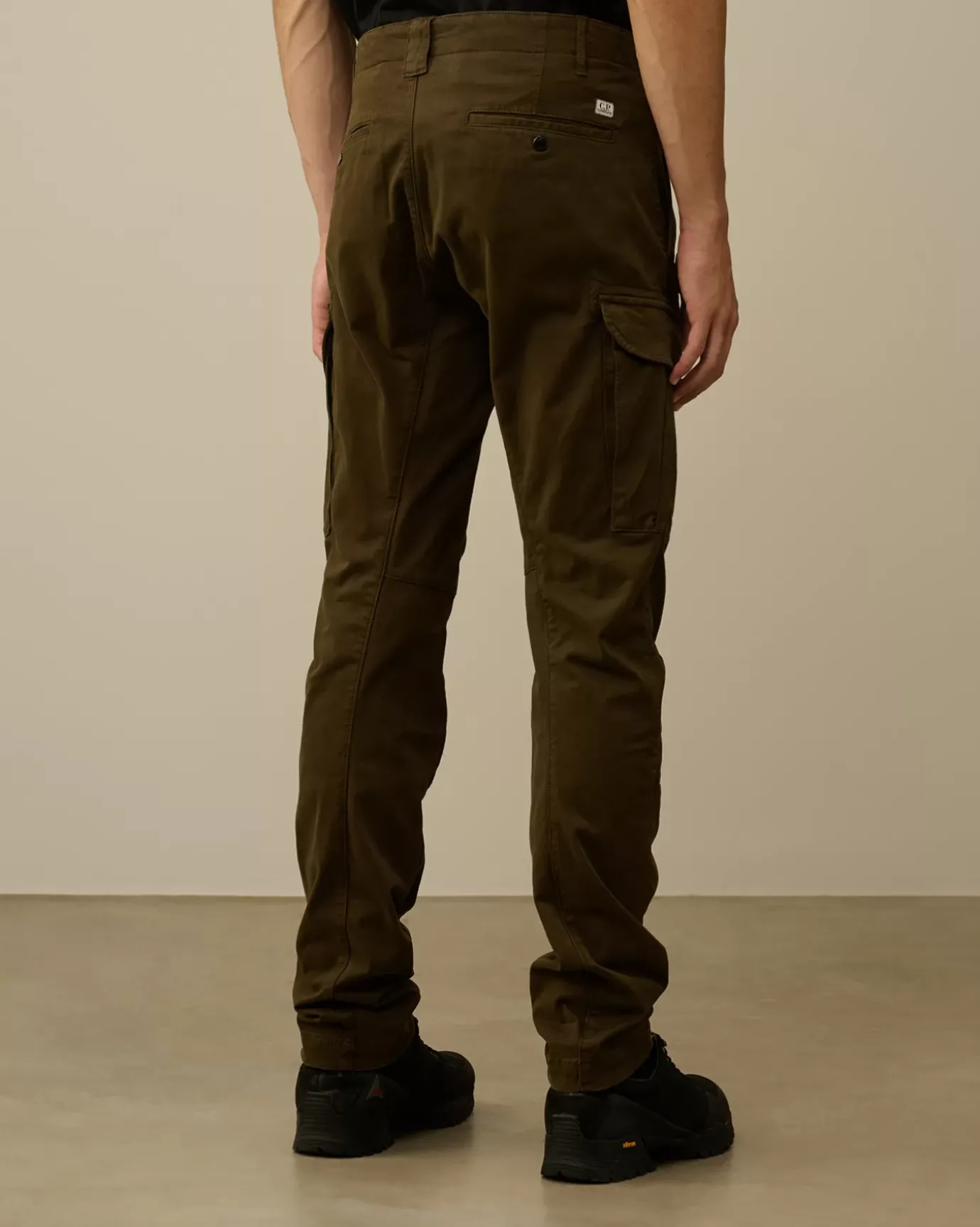Trousers<C.P. Company Stretch Sateen Ergonomic Lens Double Cargo Pants Ivy Green