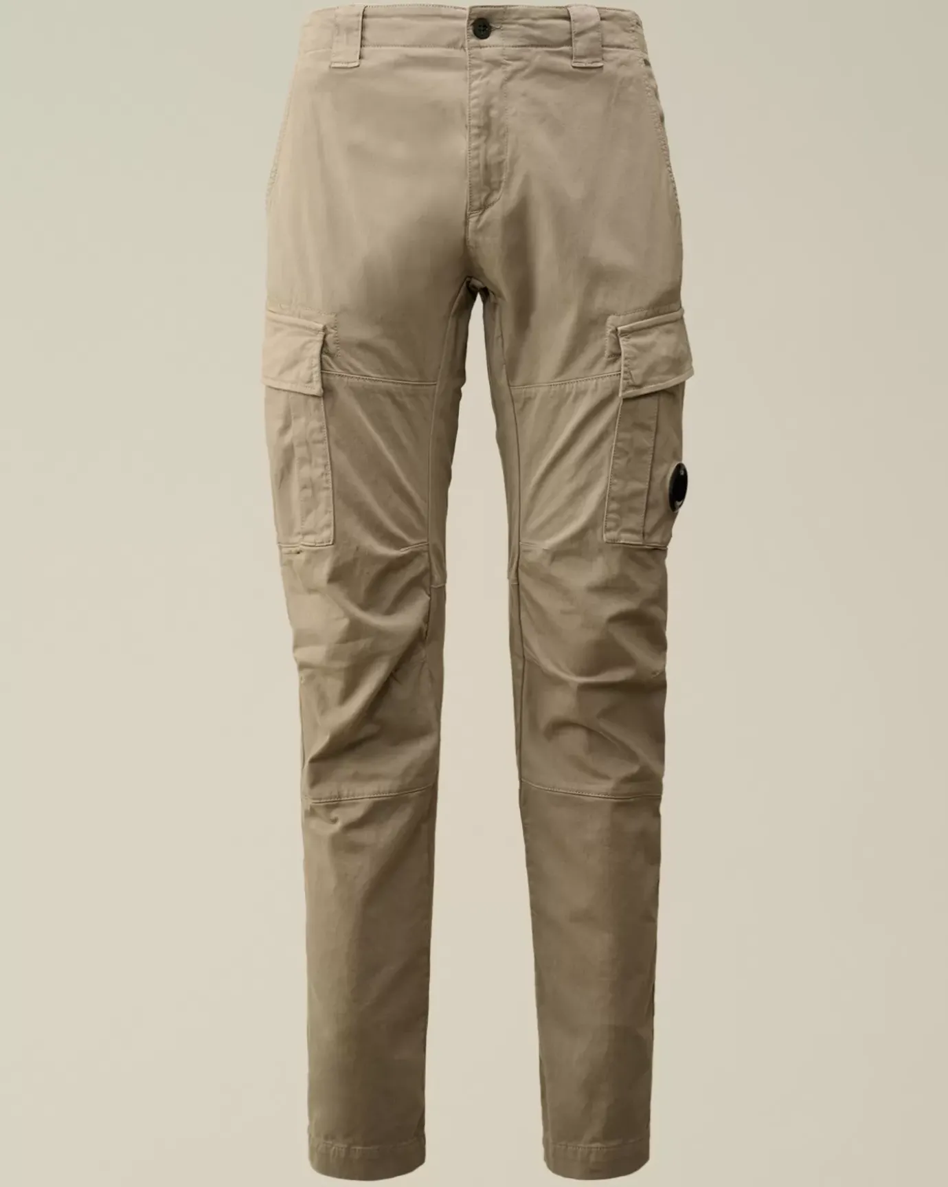 Trousers<C.P. Company Stretch Sateen Ergonomic Lens Double Cargo Pants Vintage Khaki – Beige