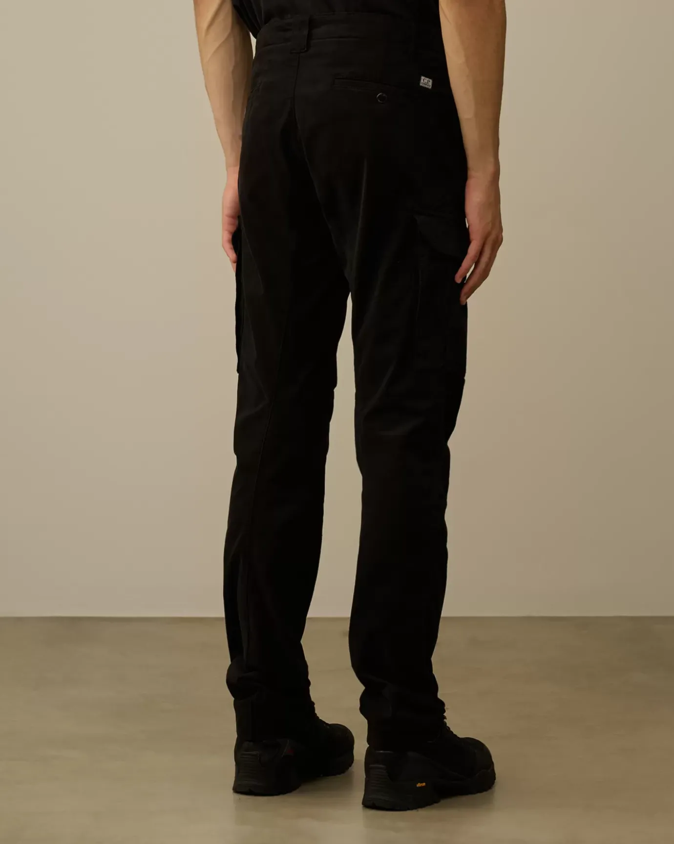 Trousers<C.P. Company Stretch Sateen Ergonomic Cargo Pants Black