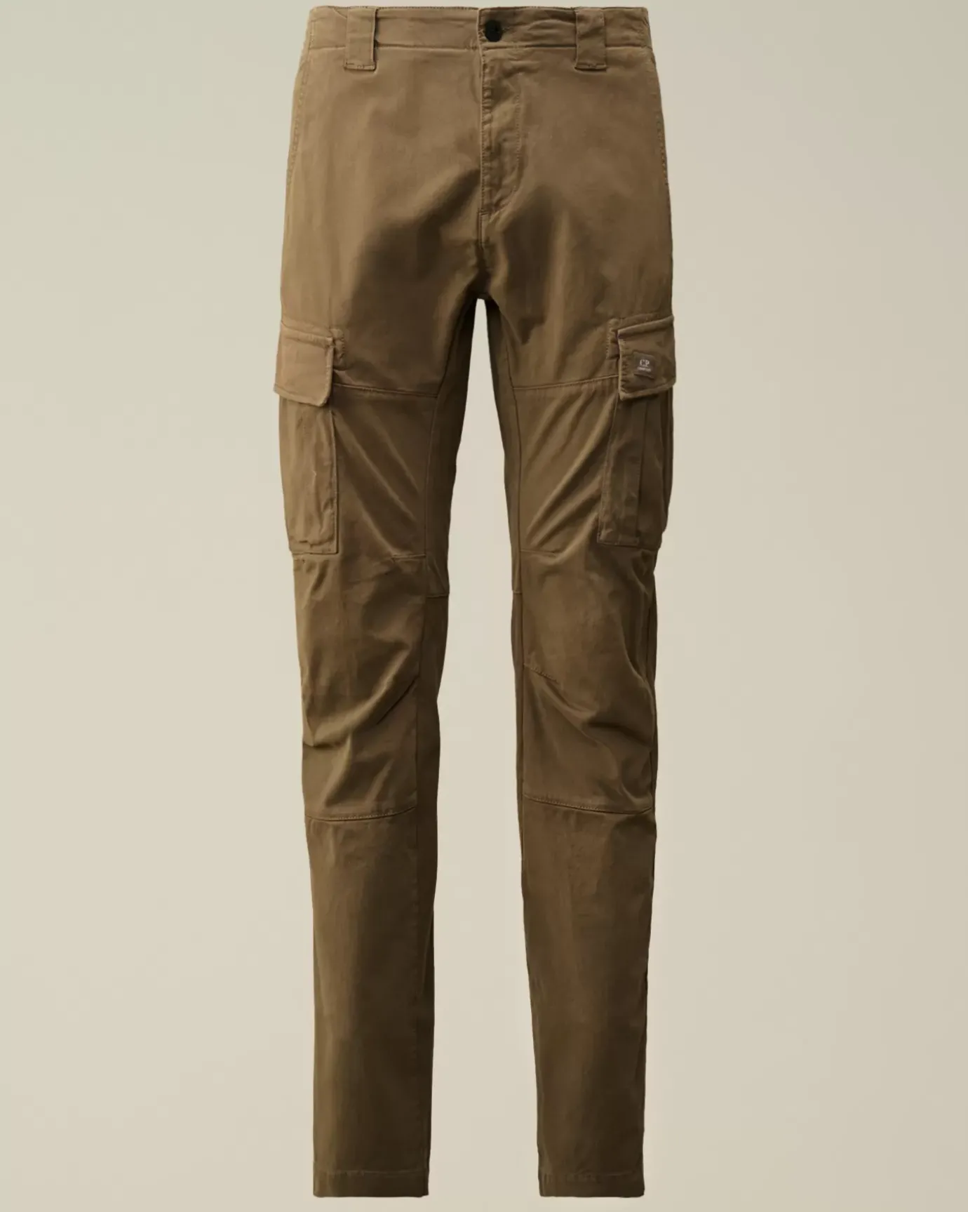 Trousers<C.P. Company Stretch Sateen Ergonomic Cargo Pants Walnut – Beige