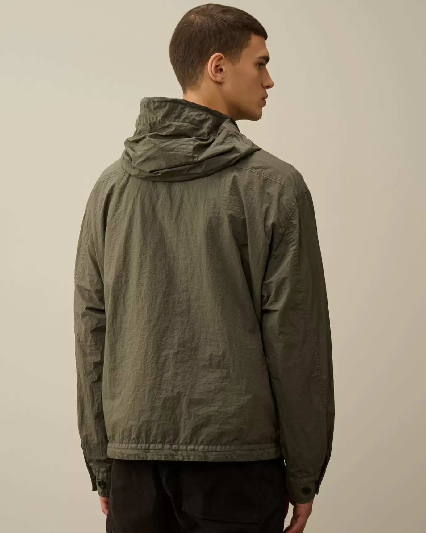 Overshirt<C.P. Company Taylon-L Half Zipped Hooded Overshirt Grape Leaf – Green