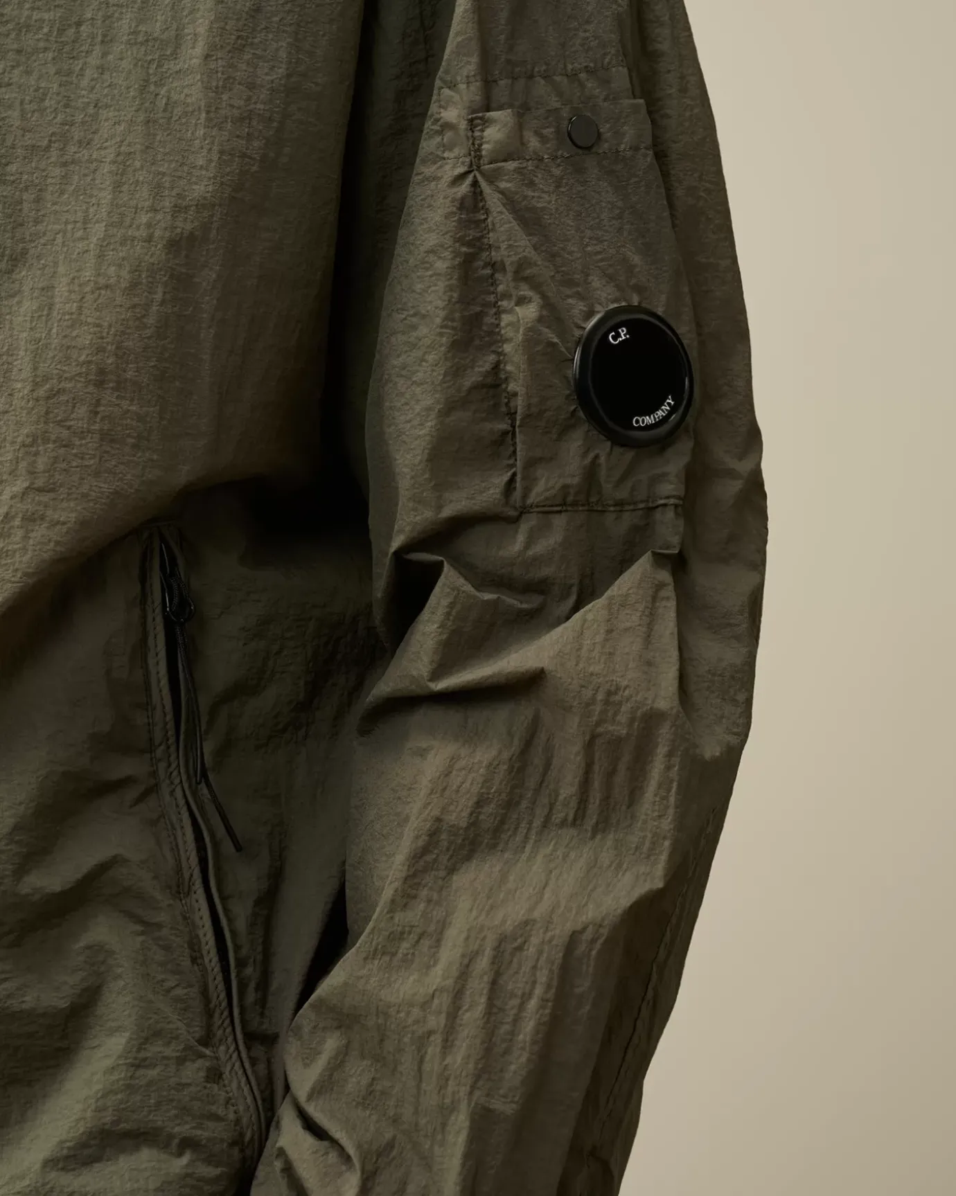 Overshirt<C.P. Company Taylon-L Half Zipped Hooded Overshirt Grape Leaf – Green