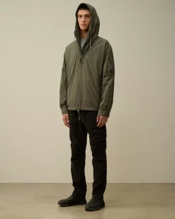 Overshirt<C.P. Company Taylon-L Half Zipped Hooded Overshirt Grape Leaf – Green