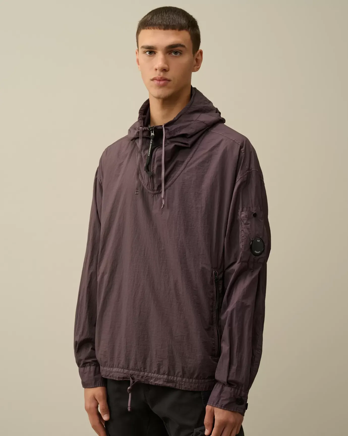 Overshirt<C.P. Company Taylon-L Half Zipped Hooded Overshirt Boulevard – Violet