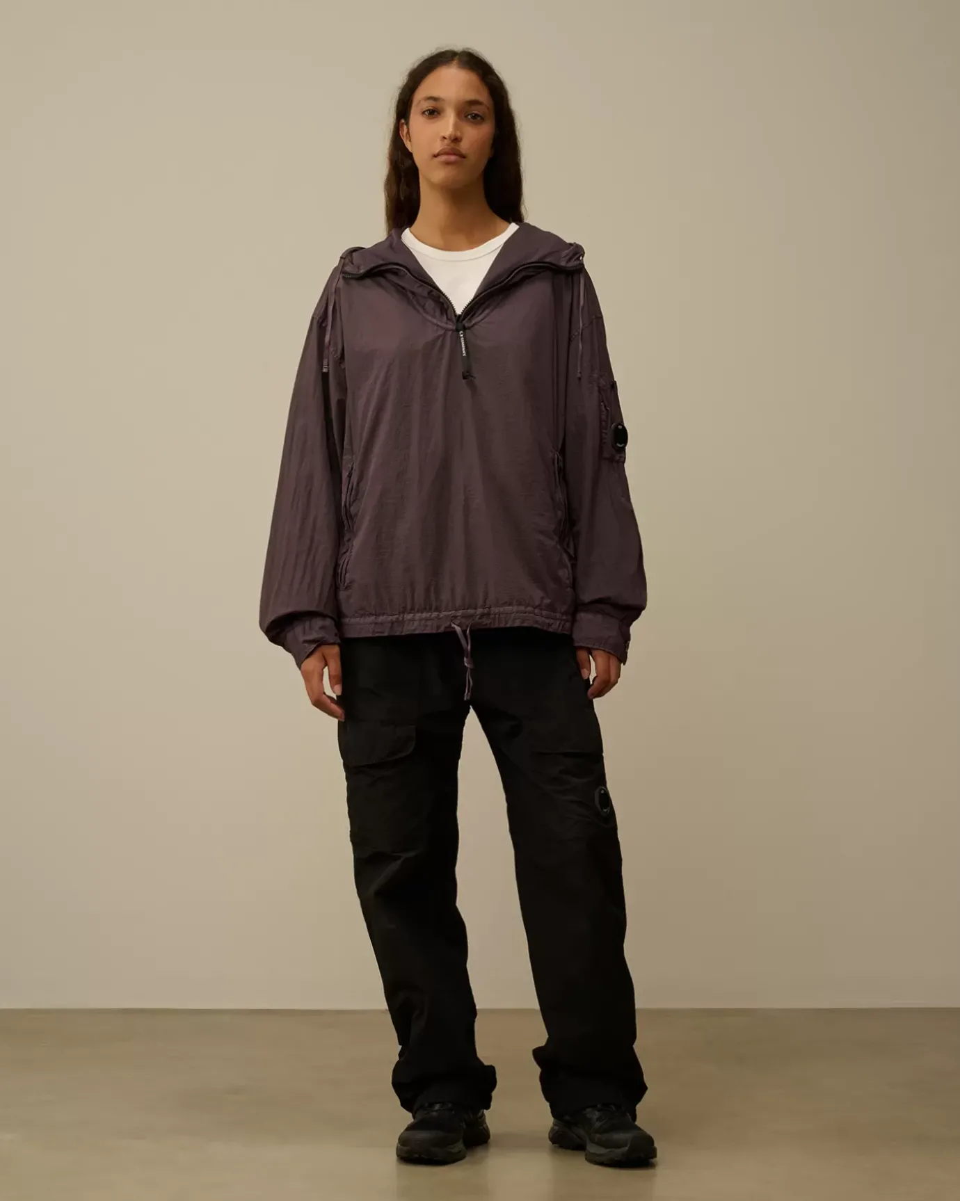 Overshirt<C.P. Company Taylon-L Half Zipped Hooded Overshirt Boulevard – Violet