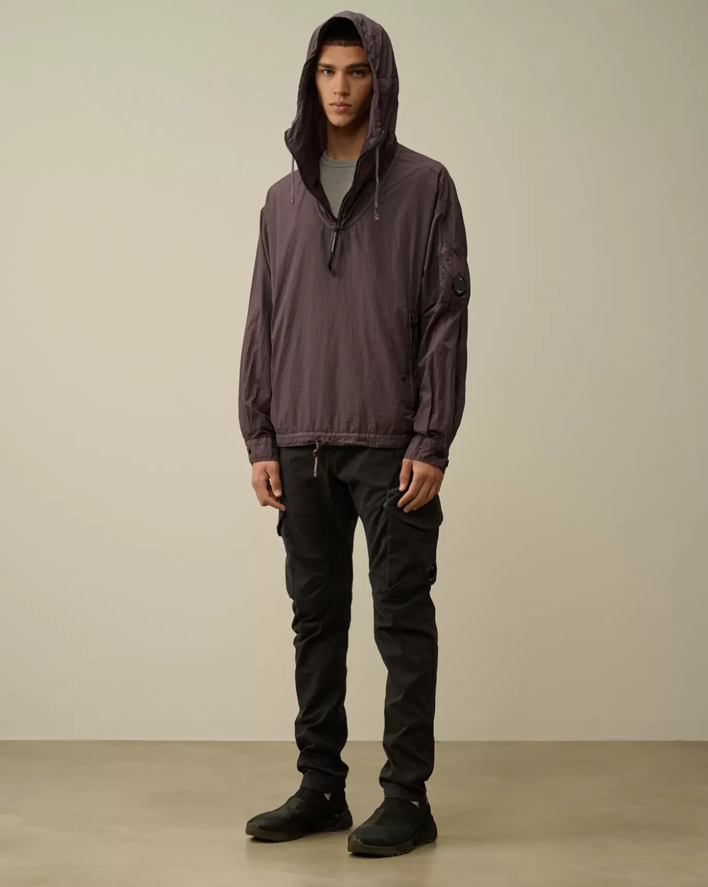 Overshirt<C.P. Company Taylon-L Half Zipped Hooded Overshirt Boulevard – Violet