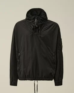 Overshirt<C.P. Company Taylon-L Half Zipped Hooded Overshirt Black