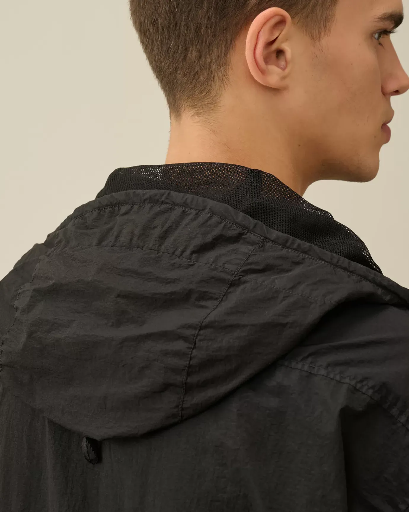 Overshirt<C.P. Company Taylon-L Half Zipped Hooded Overshirt Black
