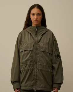 Overshirt<C.P. Company Taylon-P Hooded Overshirt Grape Leaf – Green