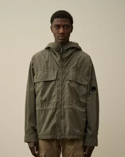 Overshirt<C.P. Company Taylon-P Hooded Overshirt Grape Leaf – Green
