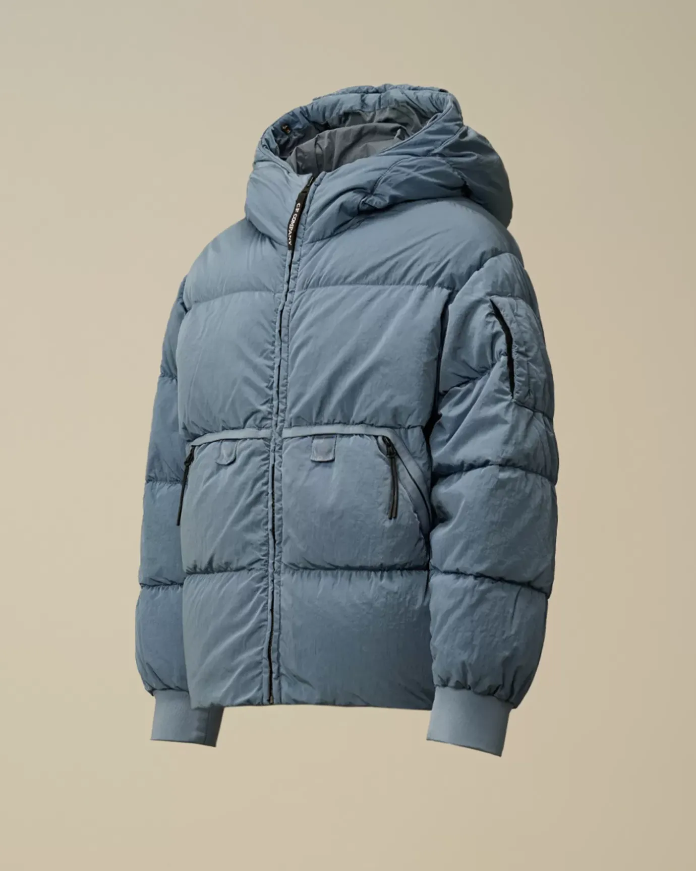Clothing 10-14<C.P. Company U16 Chrome-R Padded Goggle Jacket Flint Stone – Blue