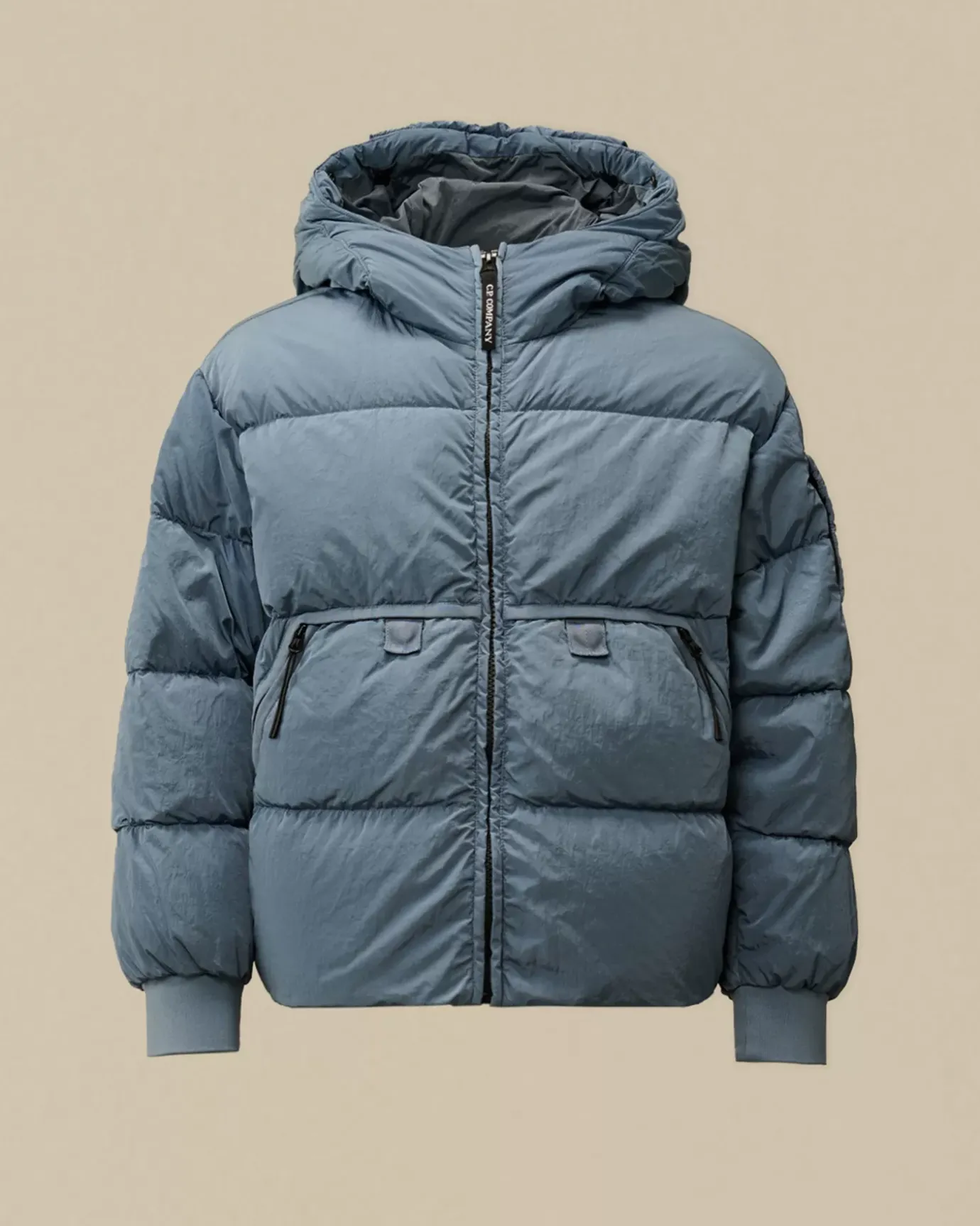 Clothing 10-14<C.P. Company U16 Chrome-R Padded Goggle Jacket Flint Stone – Blue