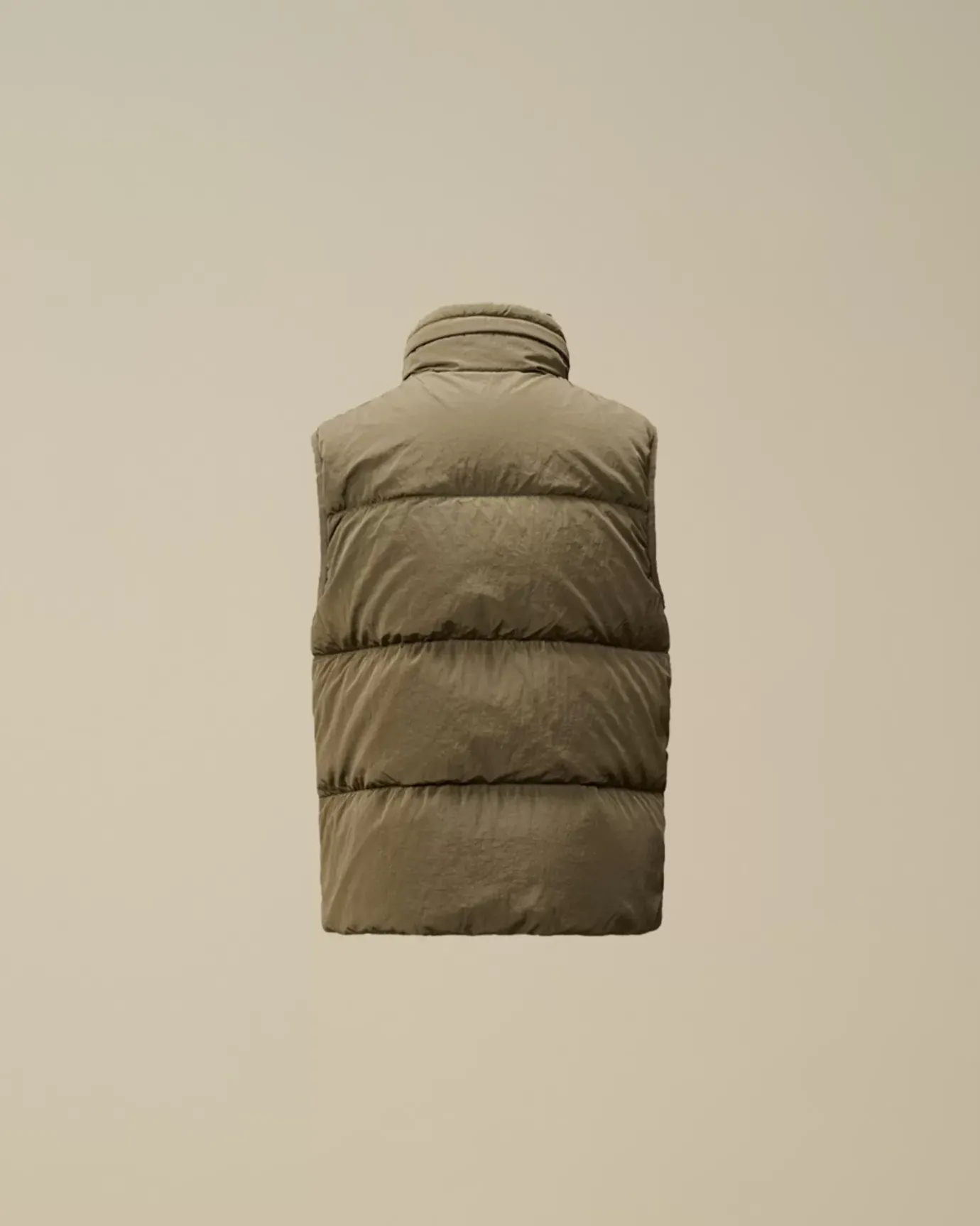 Clothing 2-3<C.P. Company U16 Chrome-R Padded Logo Vest Walnut – Beige