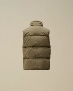 Clothing 4-8<C.P. Company U16 Chrome-R Padded Logo Vest Walnut – Beige