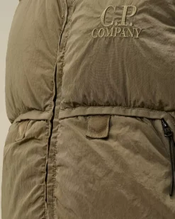 Clothing 10-14<C.P. Company U16 Chrome-R Padded Logo Vest Walnut – Beige