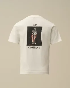 Clothing 10-14<C.P. Company U16 Cotton Jersey 30/1 British Sailor T-Shirt Gauze White
