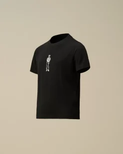 Clothing 4-8<C.P. Company U16 Cotton Jersey 30/1 British Sailor Logo T-Shirt Black