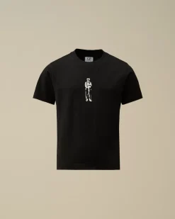 Clothing 4-8<C.P. Company U16 Cotton Jersey 30/1 British Sailor Logo T-Shirt Black
