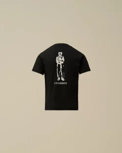 Clothing 2-3<C.P. Company U16 Cotton Jersey 30/1 British Sailor Logo T-Shirt Black