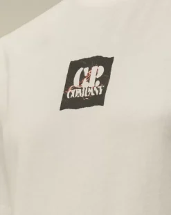 Clothing 4-8<C.P. Company U16 Cotton Jersey 30/1 British Sailor T-Shirt Gauze White