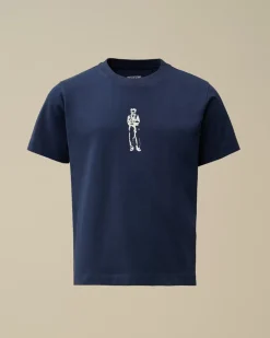 Clothing 10-14<C.P. Company U16 Cotton Jersey 30/1 British Sailor Logo T-Shirt Estate Blue