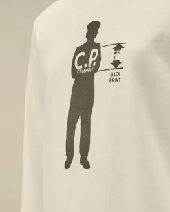 Clothing 4-8<C.P. Company U16 Cotton Jersey 30/1 British Sailor Longsleeve T-Shirt Gauze White