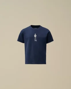 Clothing 2-3<C.P. Company U16 Cotton Jersey 30/1 British Sailor Logo T-Shirt Estate Blue