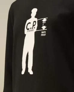 Clothing 4-8<C.P. Company U16 Cotton Jersey 30/1 British Sailor Longsleeve T-Shirt Black