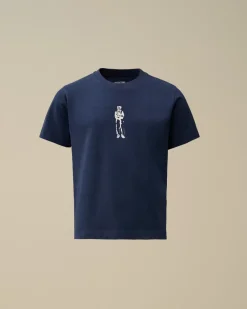 Clothing 4-8<C.P. Company U16 Cotton Jersey 30/1 British Sailor Logo T-Shirt Estate Blue