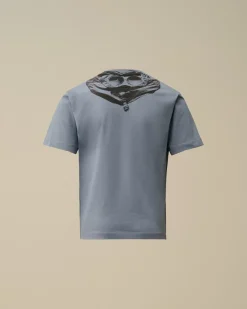 Clothing 4-8<C.P. Company U16 Cotton Jersey 30/1 Goggle T-Shirt Flint Stone – Blue
