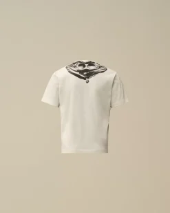 Clothing 2-3<C.P. Company U16 Cotton Jersey 30/1 Goggle T-Shirt Gauze White