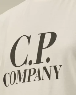 Clothing 2-3<C.P. Company U16 Cotton Jersey 30/1 Goggle T-Shirt Gauze White