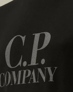 Clothing 10-14<C.P. Company U16 Cotton Jersey 30/1 Goggle T-Shirt Black