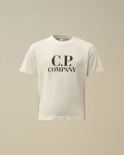 Clothing 4-8<C.P. Company U16 Cotton Jersey 30/1 Goggle T-Shirt Gauze White