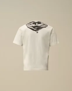 Clothing 4-8<C.P. Company U16 Cotton Jersey 30/1 Goggle T-Shirt Gauze White