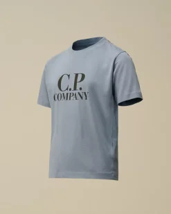 Clothing 10-14<C.P. Company U16 Cotton Jersey 30/1 Goggle T-Shirt Flint Stone – Blue