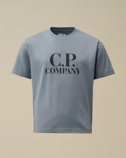 Clothing 10-14<C.P. Company U16 Cotton Jersey 30/1 Goggle T-Shirt Flint Stone – Blue