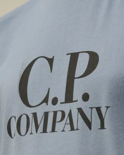 Clothing 10-14<C.P. Company U16 Cotton Jersey 30/1 Goggle T-Shirt Flint Stone – Blue